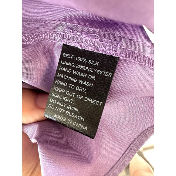 NWT $465 Cynthia Rowley Silk Taffeta Peplum Purple Babydoll Dress Sz 8 Run Small - Picture 10 of 12